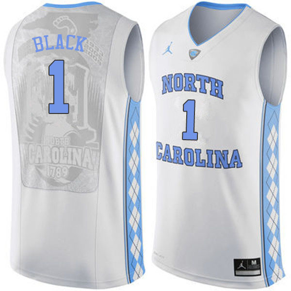 Men #1 Leaky Black North Carolina Tar Heels College Basketball Jerseys Sale-White - Click Image to Close